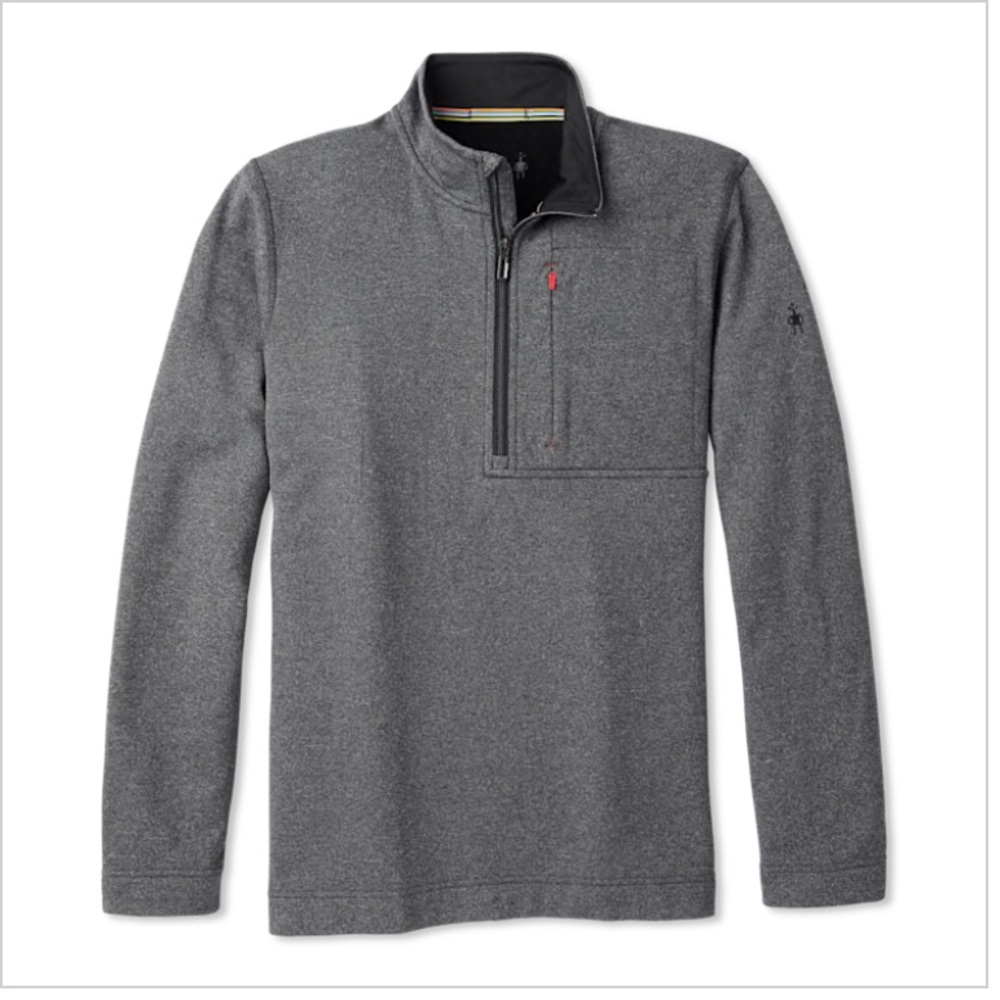 Smartwool Men's Merino Sport Fleece 1/2 Zip sweatshirt size Medium gray